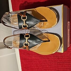 Louise et Cie black/brown sandal size 10